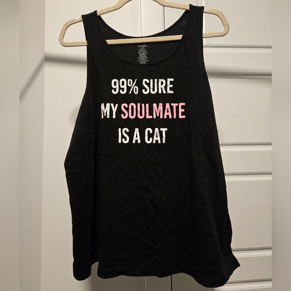 George Sleep Tank – “99% Sure My Soulmate Is a Cat”